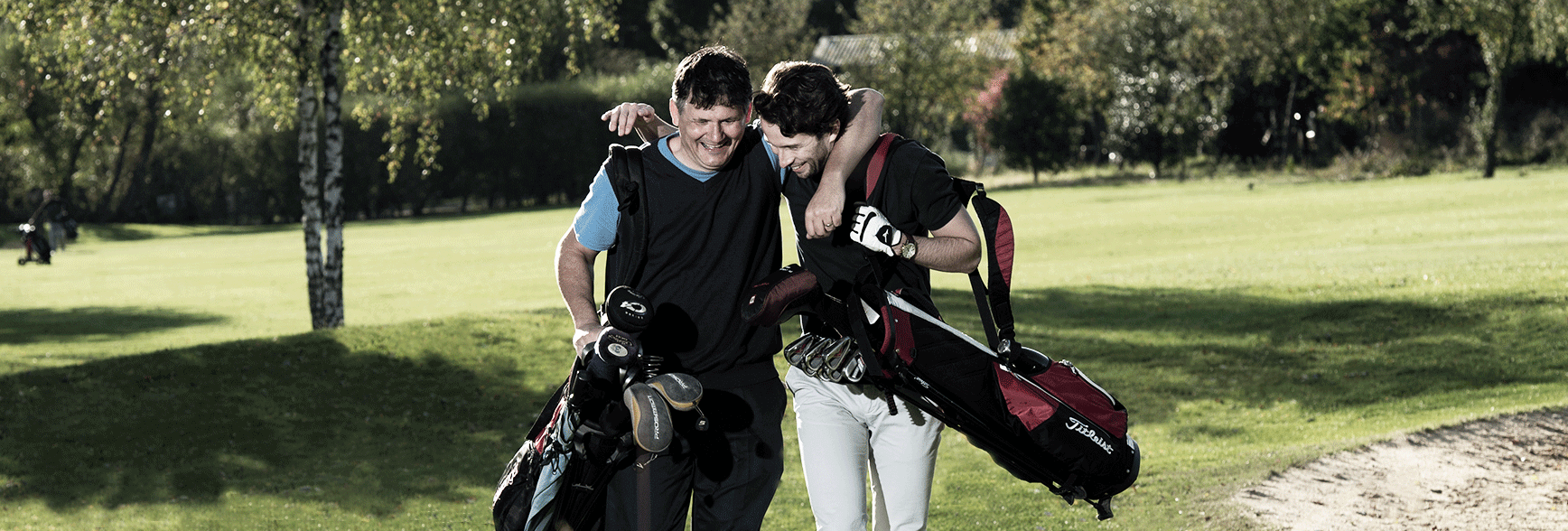 People playing golf