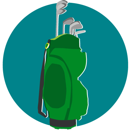 Illustration of a golfbag